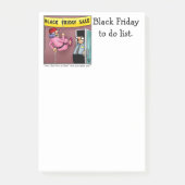 Funny Black Friday to do List Post-it Klebezettel (Vorderseite)