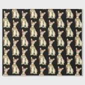 Funny Black Gangster Sphynx Cat Cartoon Pattern Geschenkpapier (Flach)