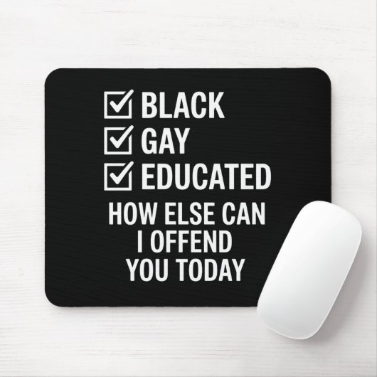 Funny Black Gay Pride unterstützt LGBTQ-Rechte Mousepad (Mit Mouse)