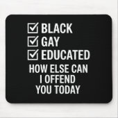 Funny Black Gay Pride unterstützt LGBTQ-Rechte Mousepad (Vorne)