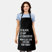 Funny Black Gay Pride unterstützt LGBTQ-Rechte Schürze (Getragen)