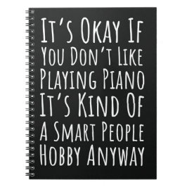 Funny Black Gifts For Piano Players Pianist Humor Notizblock