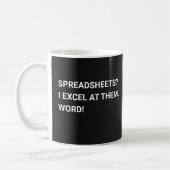 Funny Black Gradient Spreadsheet Coffee Tasse (Links)