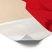 Funny Black Greyhound in Red Sweater Coffee Art Poster (Ecke)