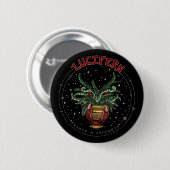 Funny Black Halloween 2022 Pflanze Demon Lucifern Button (Vorne & Hinten)
