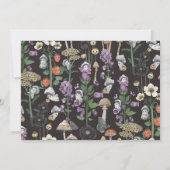 Funny Black Halloween Ghosts Twins Baby Dusche Einladung (Rückseite)