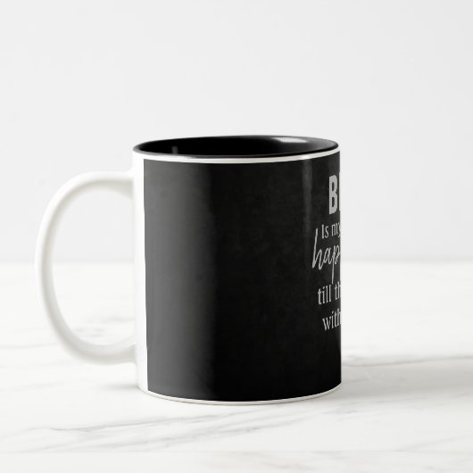 Funny Black ist meine glückliche Farbe Zweifarbige Tasse (Links)