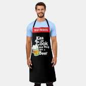 Funny Black Koch Schürze, Kiss den Cook Spaß Schürze (Getragen)
