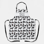 Funny Black Lab Dog Lover Dog Mama Vater Custom Schürze (Vorderseite)