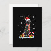 Funny Black Lab Dog Weihnachtsfest T-Shirt Reindee Einladung (Vorne/Hinten)