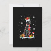 Funny Black Lab Dog Weihnachtsfest T-Shirt Reindee Einladung (Vorderseite)