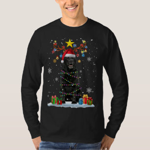 Funny Black Lab Dog Weihnachtsmann Weihnachten Ren T-Shirt
