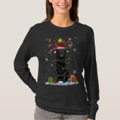 Funny Black Lab Dog Weihnachtsmann Weihnachten Ren T-Shirt (Vorderseite)