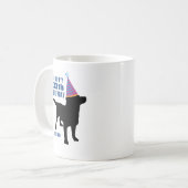 Funny Black Lab Hund Custom Geburtstag Kaffeetasse (Vorderseite Links)
