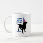Funny Black Lab Hund Custom Geburtstag Kaffeetasse (Links)