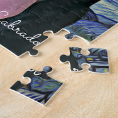 Funny Black Lab Hund Foto und Name Personalisiert Puzzle (Seite)