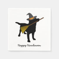 Funny Black Lab Hund Halloween Hexenhut Custom