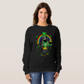 Funny Black Lab Leprechaun Kleeblatt St Patrick s Sweatshirt (Vorne ganz)