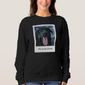 Funny Black Lab Päpst Personalisiertes Foto und Te Sweatshirt (Vorderseite)