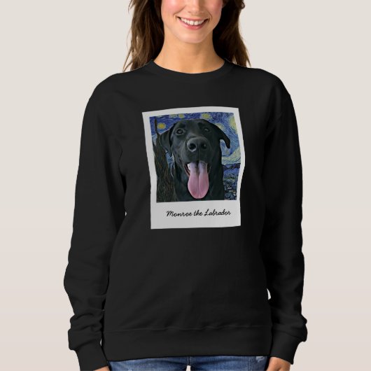 Funny Black Lab Päpst Personalisiertes Foto und Te Sweatshirt (Vorderseite)