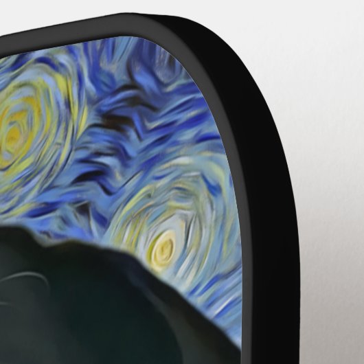 Funny Black Lab Personalisierter Text Pickleball Schläger (Linke Seite)