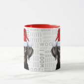 Funny Black Labrador Retriever Christmas Dog Tasse (Zentrum)