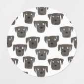 Funny Black Labrador Retriever Dog Etiketten (Design 2)