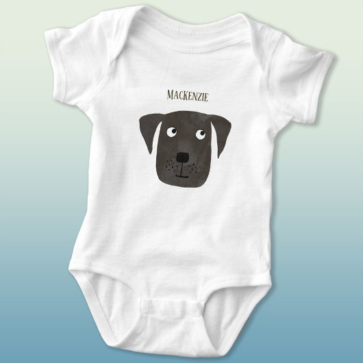 Funny Black Labrador Retriever Dog Individuelle Na Baby Strampler