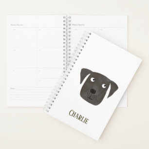 Funny Black Labrador Retriever Dog Personalisiert Planer