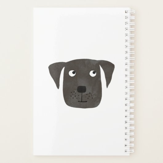 Funny Black Labrador Retriever Dog Personalisiert Planer (Rückseite)