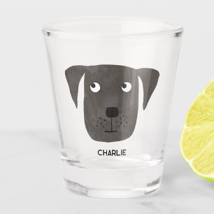 Funny Black Labrador Retriever Dog Personalisiert Schnapsglas