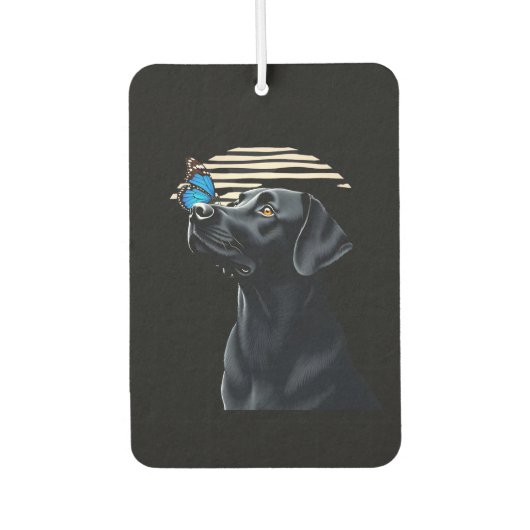 Funny Black Labrador Retriever Lab Hundebesitzer H Autolufterfrischer (Vorderseite)