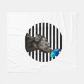 Funny Black Labrador Retriever Lab Hundebesitzer H Fleecedecke (Vorderseite (Horizontal))