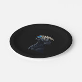 Funny Black Labrador Retriever Lab Hundebesitzer H Pappteller (Schrägansicht)