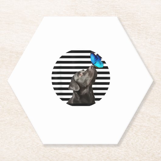 Funny Black Labrador Retriever Lab Hundebesitzer H Untersetzer (Vorderseite)