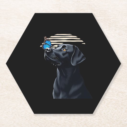 Funny Black Labrador Retriever Lab Hundebesitzer H Untersetzer (Vorderseite)