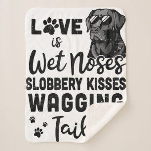 Funny Black Labrador Retriever Liebe My Dog Sprich Sherpadecke