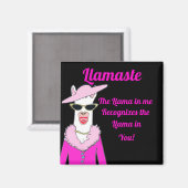 Funny Black llamaste Sprichwort Magnet (Vorderseite/Rückseite)