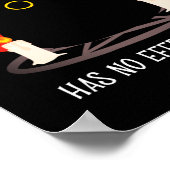 Funny Black Metal Satanic Cat Quote Poster (Ecke)