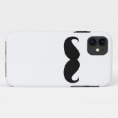 Funny Black Mustache auf weißem Hintergrund Case-Mate iPhone Hülle (Rückseite (Horizontal))