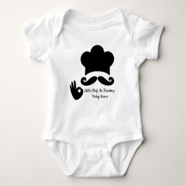 Funny Black Mustache Benutzerdefinierter Textname Baby Strampler