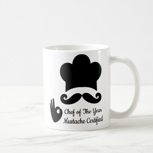 Funny Black Mustache Benutzerdefinierter Textname Kaffeetasse (Rechts)