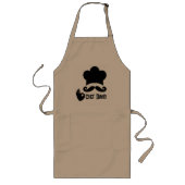 Funny Black Mustache Custom Lange Schürze (Vorne)