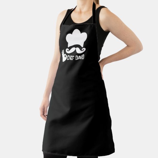 Funny Black Mustache Custom Schürze (InSitu)