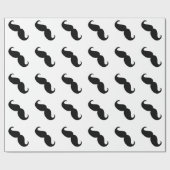 Funny Black Mustache Geschenkpapier (Flach)