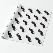 Funny Black Mustache Geschenkpapier (Ungerollt)