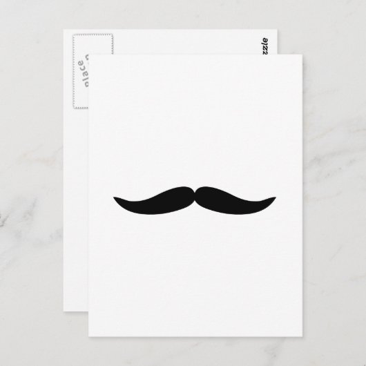 Funny Black Mustache oder Mustache Postkarte (Vorne/Hinten)