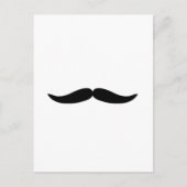 Funny Black Mustache oder Mustache Postkarte (Vorderseite)
