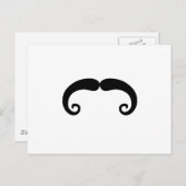 Funny Black Mustache oder Mustache Style Postkarte (Vorne/Hinten)