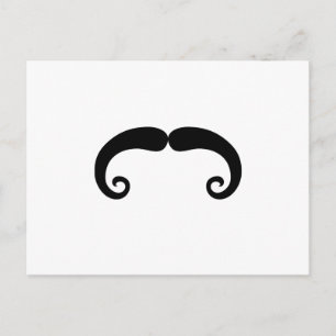 Funny Black Mustache oder Mustache Style Postkarte